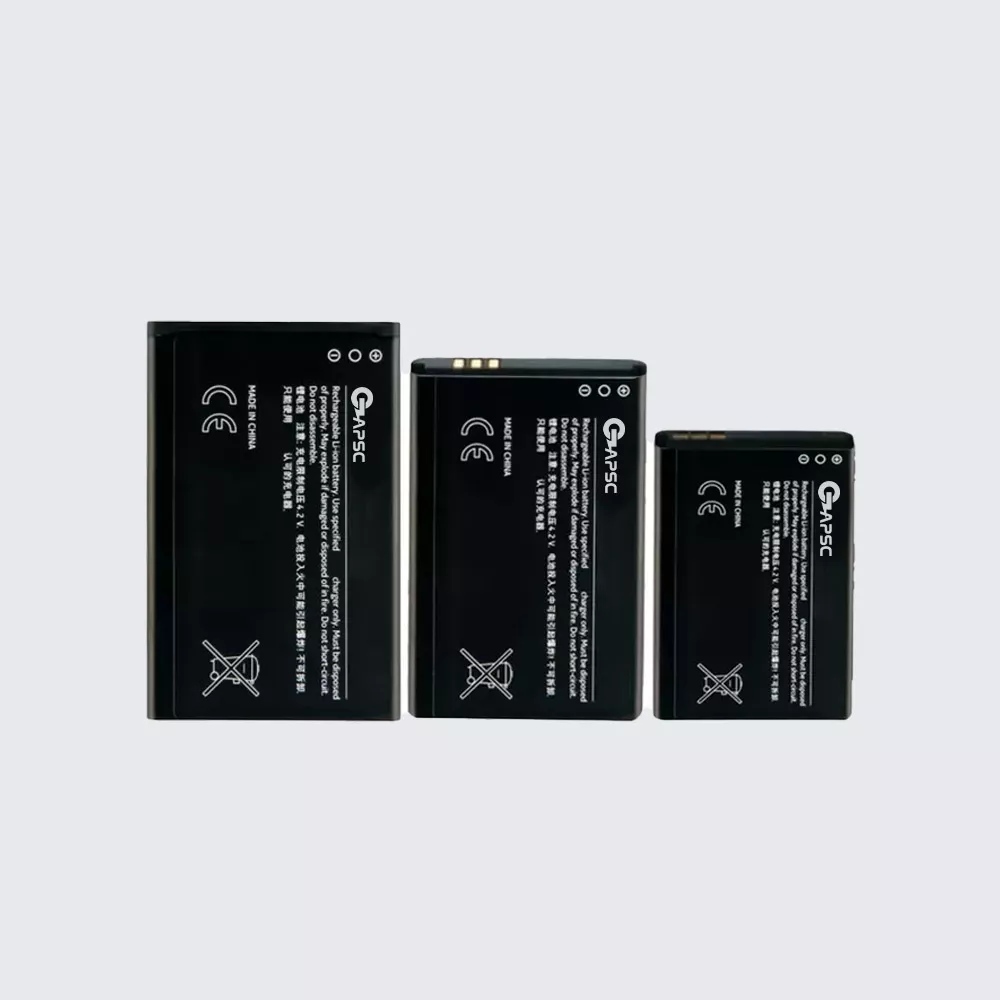 3.7V 500~4000mAh数码类可充电池